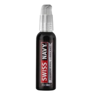 Swiss Navy Premium Silicone Anal Lubricant – 2 fl oz (59 ml) | Ultra-Long-Lasting, Velvet-Smooth Glide