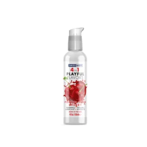 Swiss Navy 4-in-1 Lubricant – Poppin Wild Cherry – 4 fl oz / 118 ml