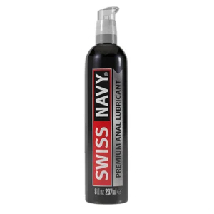 Swiss Navy Premium Silicone-Based Anal Lubricant – 8 fl oz / 237 ml